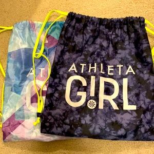 2 Athleta draw string bags